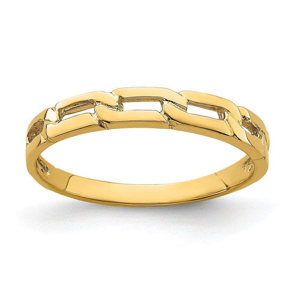 14K Five Chain Link Band Ring, Size 6