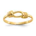 14K Love Knot Band, Size 7