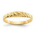 14K Polished Valley Dome Ring, Size 6
