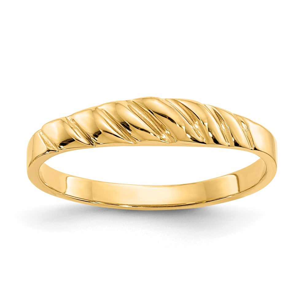 14K Polished Valley Dome Ring, Size 6