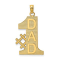 14k #1 DAD Charm, 38.25 x 16 mm
