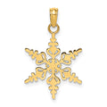14k Polished Snowflake Charm, 21.6 x 15 mm