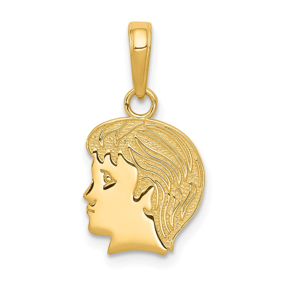 14k Boy charm, 17 x 11 mm
