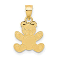 14k Teddy Bear Pendant, 20 x 12 mm