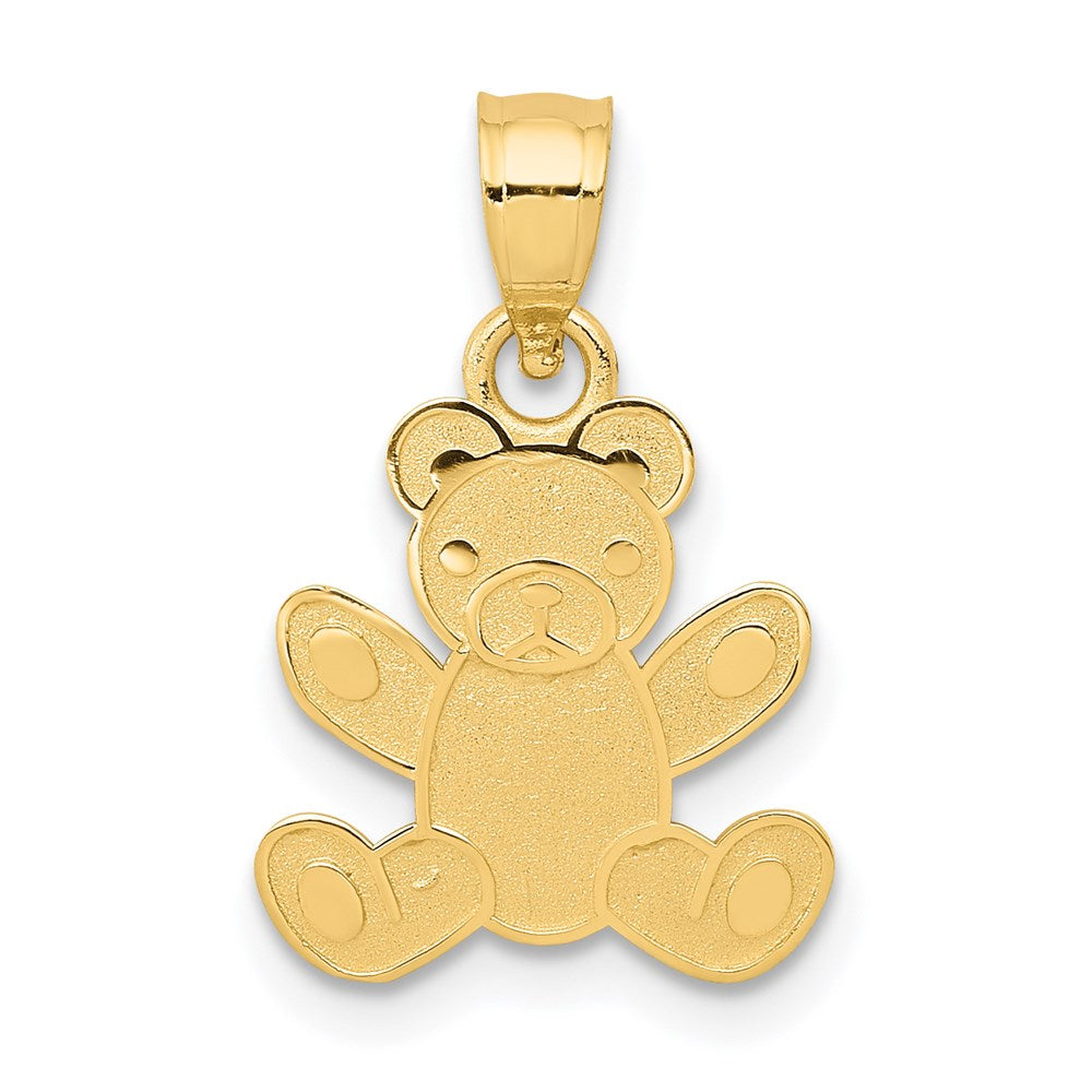 14k Teddy Bear Pendant, 20 x 12 mm