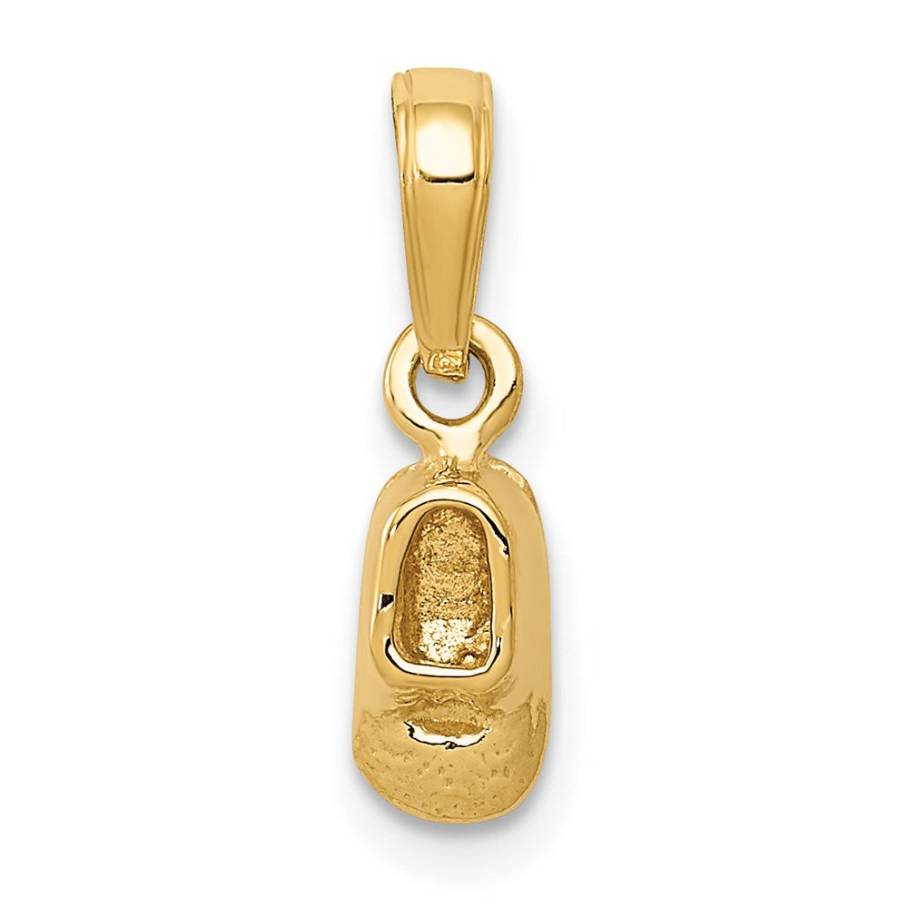 14k  3-D Baby Shoe Charm, 15 x 5 mm