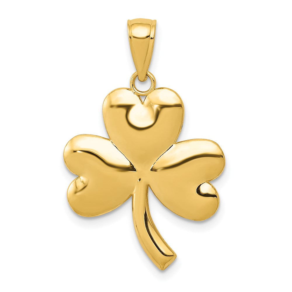 14k Shamrock Charm, 22 x 19 mm