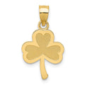 14k 3-Leaf Clover Pendant, 17 x 12 mm
