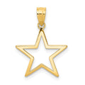 14k Star Charm, 17 x 15 mm
