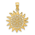 14k Polished Filigree Sun Pendant, 20 x 18 mm