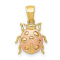 14k Two Tone Ladybug Pendant, 12 x 10 mm