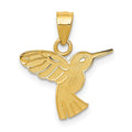 14k Hummingbird Pendant, 13 x 15 mm