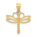 14k Dragonfly Pendant, 15 x 16 mm