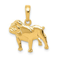 14k Bulldog Charm, 15 x 16 mm