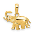 14k Polished Elephant Charm, 13 x 17 mm