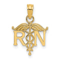 14k RN Registered Nurse Pendant, 15 x 12 mm