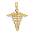 14k Caduceus Charm, 19 x 19 mm