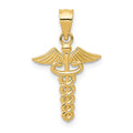 14k Caduceus Medical Pendant, 24 x 13 mm