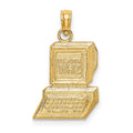 14k COMPUTER WHIZ Charm, 15.35 x 13.1 mm