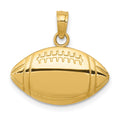 14k Football Charm, 18 x 19 mm