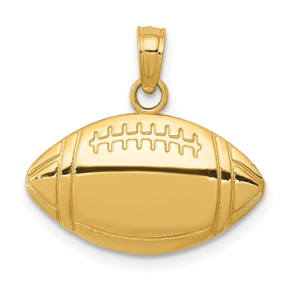 14k Football Charm, 18 x 19 mm