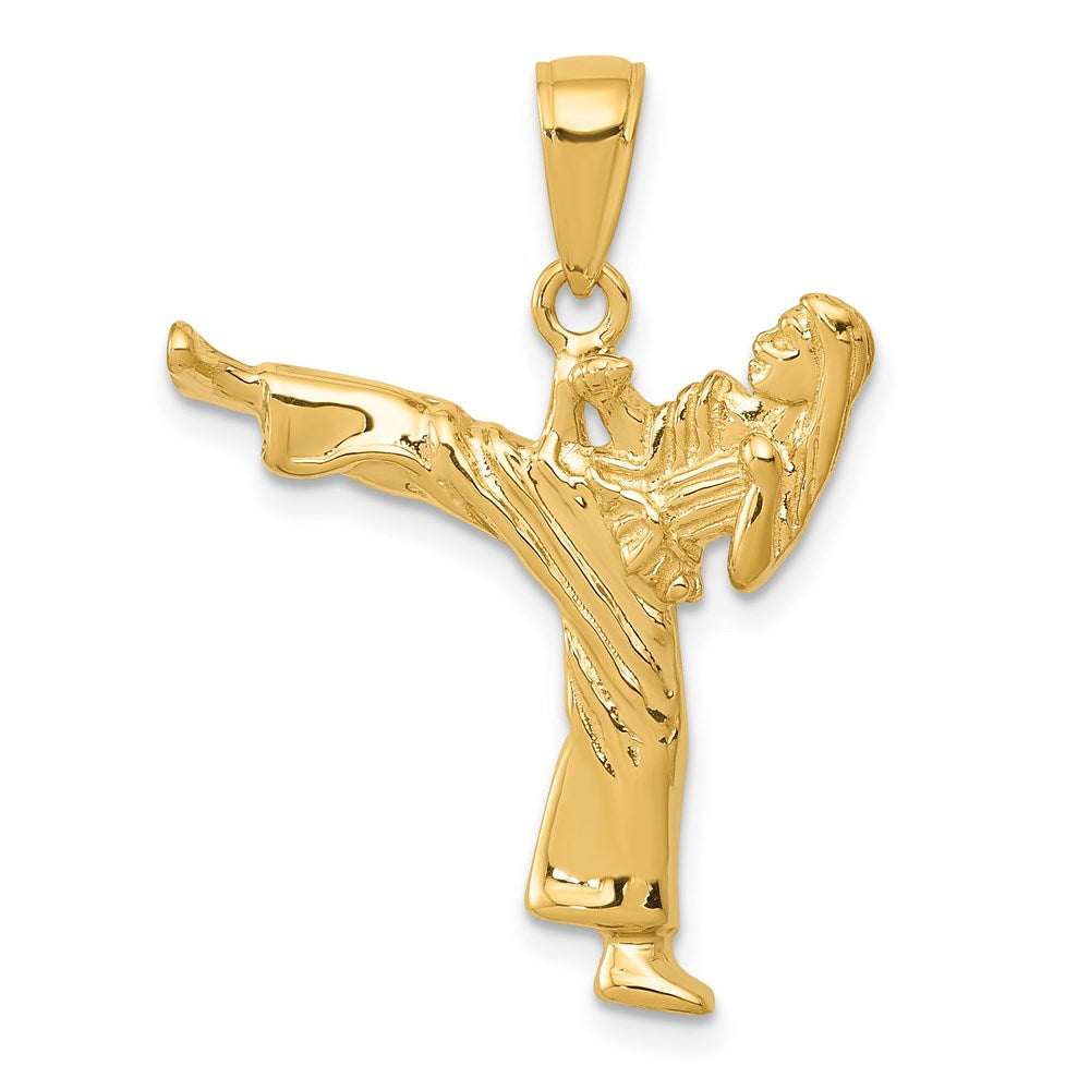 14k Girl Karate Charm, 28.63 x 22.09 mm