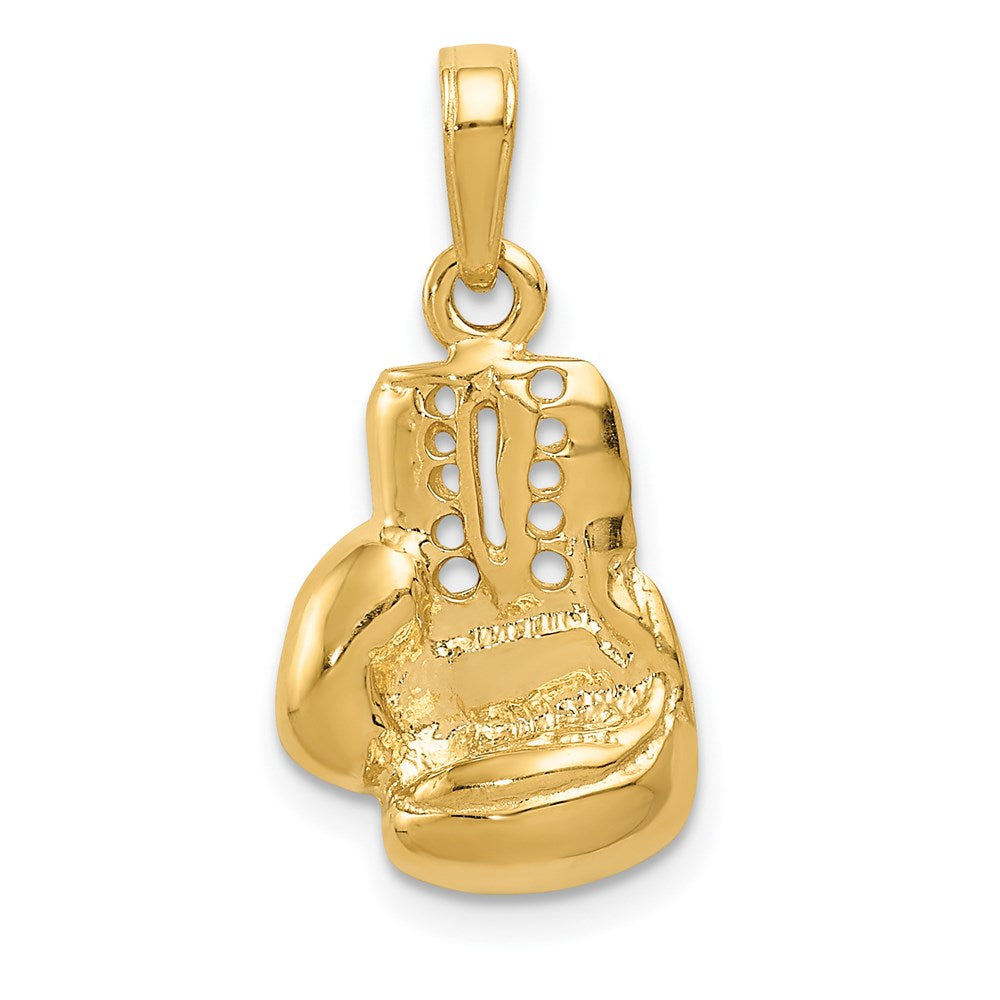 14K Polished Cut-out Boxing Glove Charm, 21.85 x 12 mm
