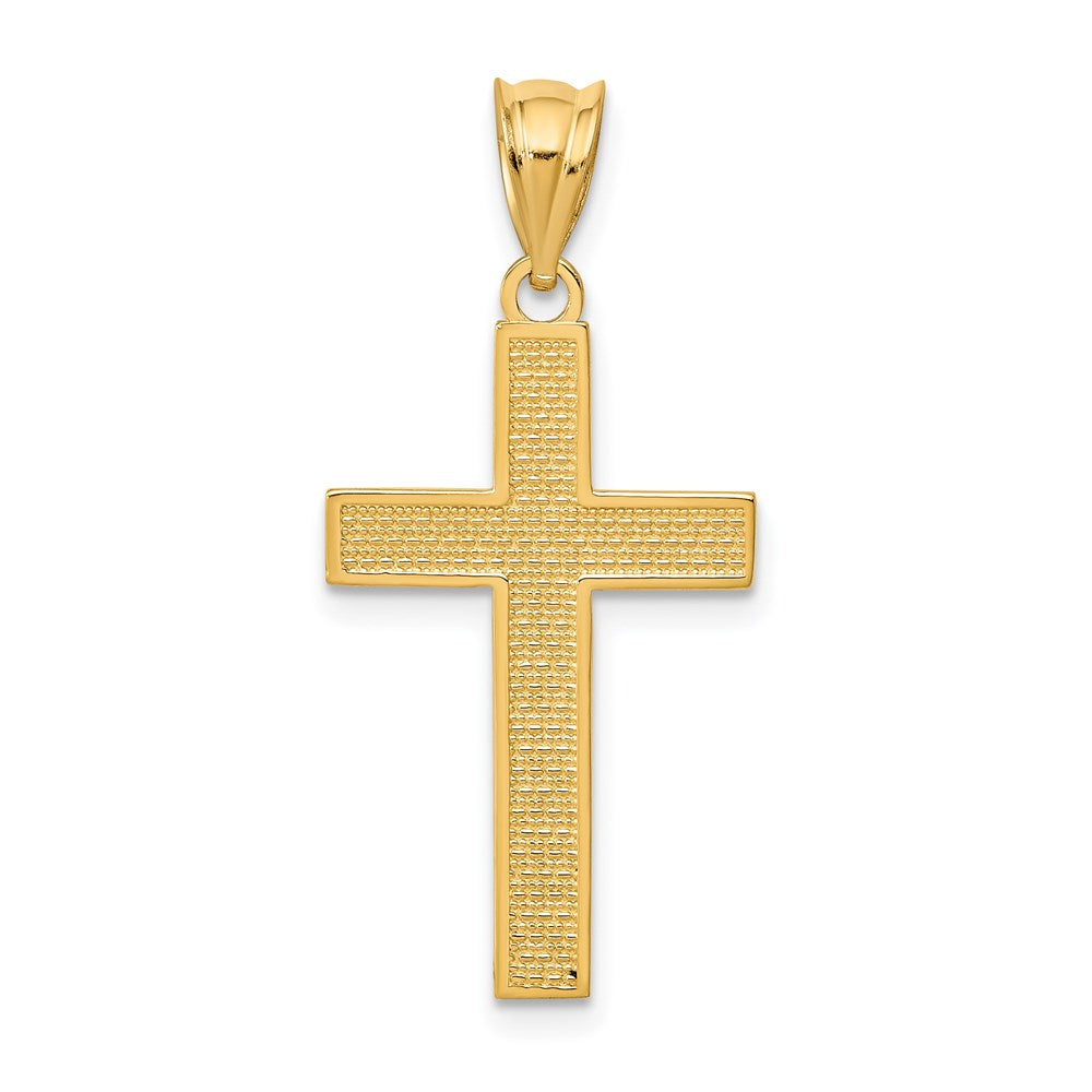 14K Cross Pendant, 31.5 x 15 mm