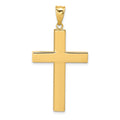 14k Hollow Cross Pendant, 42 x 22 mm