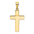 14k Hollow Cross Pendant, 32.25 x 15.7 mm