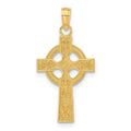 14k Celtic Cross Pendant, 27 x 13 mm