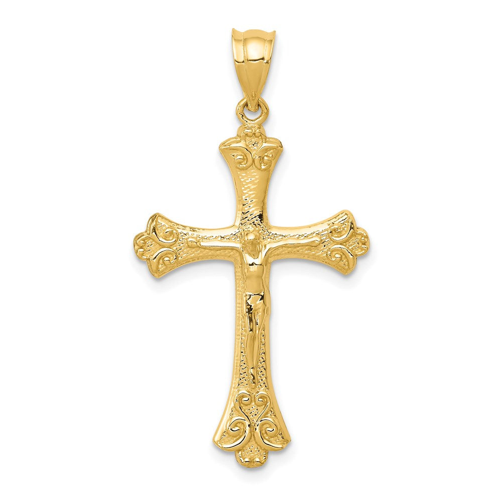 14k Crucifix Pendant, 36 x 20 mm
