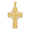 14k Celtic Cross Pendant, 34 x 19 mm