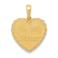 14K Reversible FOR MY SISTER / FRIENDS FOREVER Heart Pendant, 15.5 x 17.44 mm