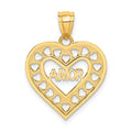 14k AMOR in Cut-out Heart Charm, 22.8 x 18.9 mm