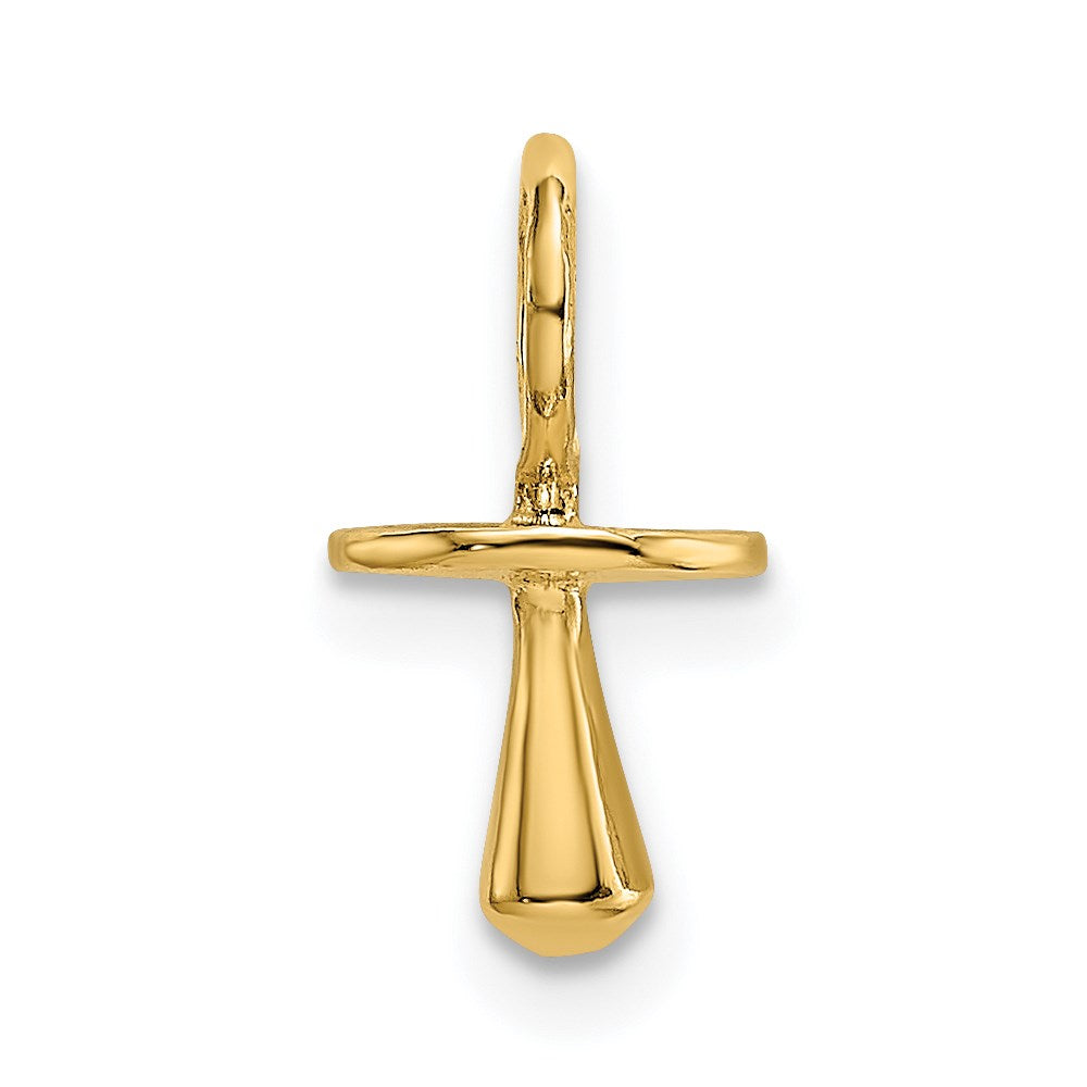 14K Gold Polished 3-D Pacifier Charm, 16 x 7 mm
