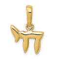 14K Polished Chai Pendant, 18 x 13 mm