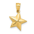 14k Polished Small Star Pendant, 12 mm