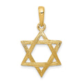 14K Star of David Pendant, 24 x 15 mm, 2.04 g