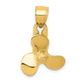 14k 3-D Moveable Blade Propeller Pendant, 27.5 x 18 mm