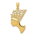 14k Nefertiti Profile Pendant, 32.4 mm