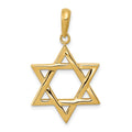 14K Star of David Pendant, 33 x 20 mm