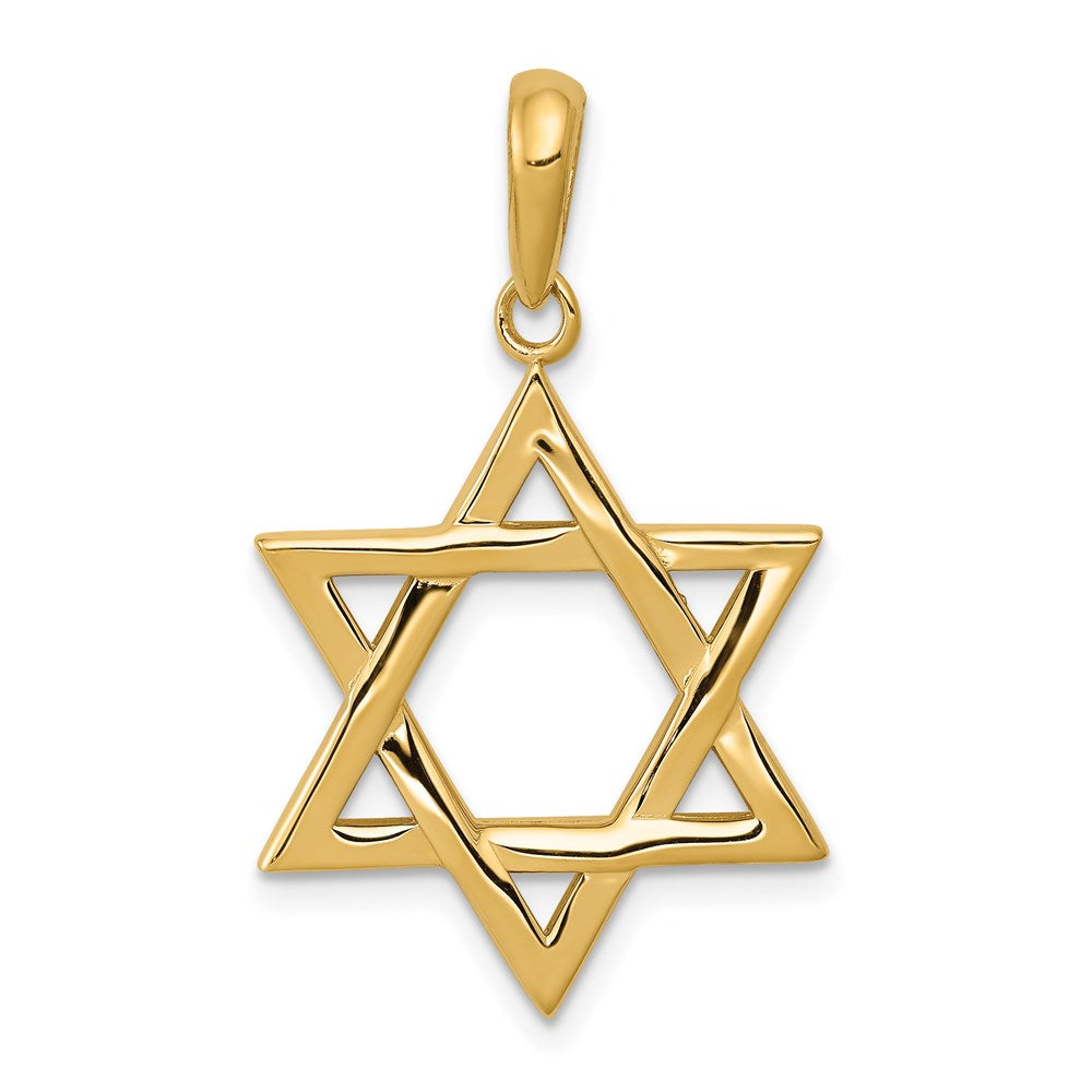 14K Star of David Pendant, 33 x 20 mm