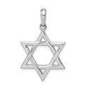 14k White Gold Star of David Pendant, 33 x 20 mm