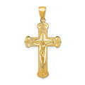 14K Polished Crucifix Pendant, 39 x 20 mm