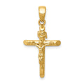14K Polished Crucifix Cross Pendant, 28.5 x 16 mm