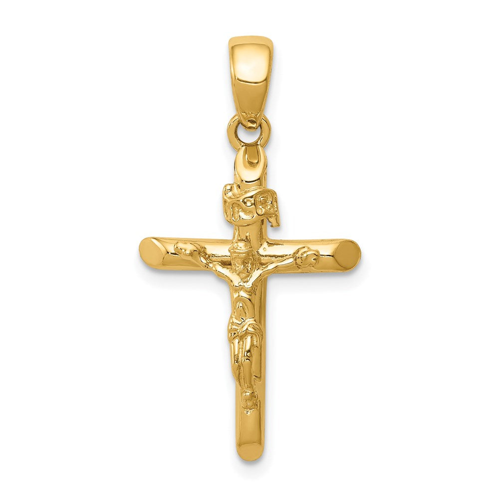 14K Polished Crucifix Cross Pendant, 28.5 x 16 mm