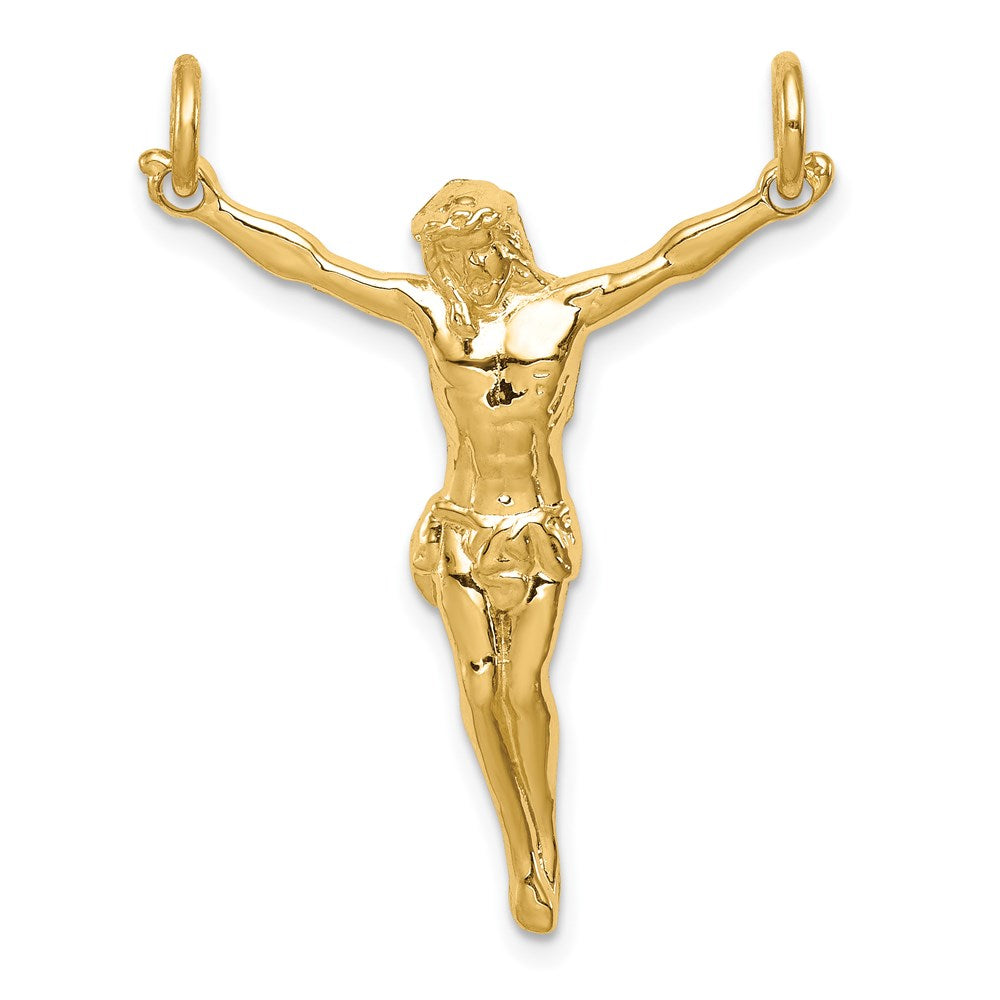 14k Polished Corpus Pendant, 35 x 25.5 mm
