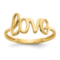 14k Polished LOVE Ring, Size 7