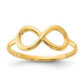 14k Polished Infinity Ring, Size 7, 1.16 g